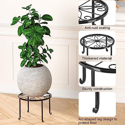 5-Pack Metal Plant Stands, Heavy Duty Anti-Rust Iron Flower Pot