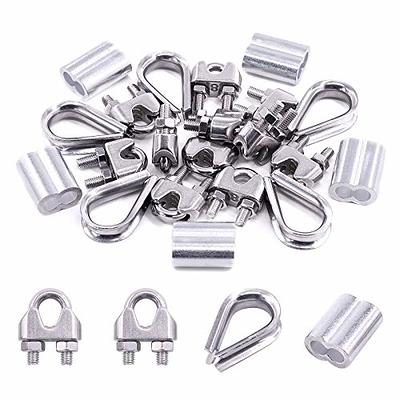 LifCratms 24Pcs Wire Rope Clips, 5.3x10mm Metal Wire Rope Cable clamp  Double Holes Wire Rope Lock with Screws for 1mm-2mm Wire Rope Cable - Yahoo  Shopping