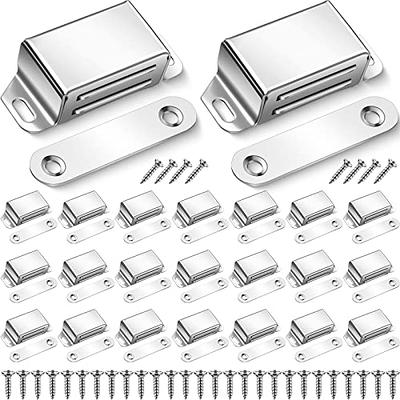 Sunivaca 8 Pack Magnetic Door Catch Heavy Duty Cabinet Door Magnets, Magnetic Cabinet Door Catch and Latch, Strong Magnetic Closure for Bathroom