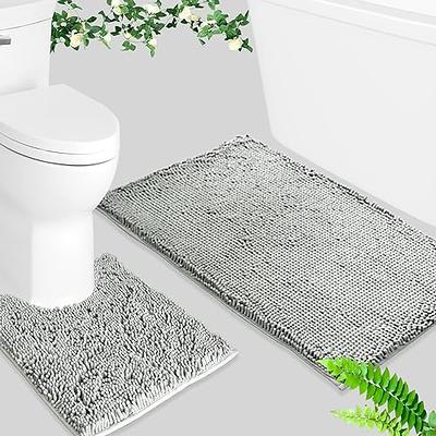 Chenille Doormat, Soft Highly Absorbent Bathroom Mat, Non Slip Washable  Bath Mats Rugs for Bathroom Floor Sink Tub Shower Rug Bathmat, 32x20 Inches