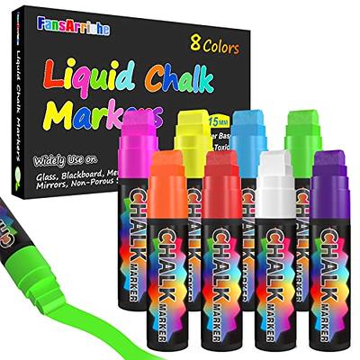 FansArriche Liquid Chalk Markers, 12 colors 10mm Erasable Marker Pens,  Washable Window Markers For Glass, Blackboard, Bistro Menu, Car Windows,  Mirrors, Labels, 3 In 1 large nib - Yahoo Shopping