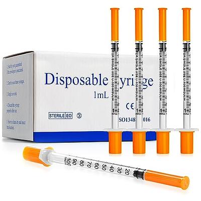 2.5ml Syringe with 25 gauge 1 inch Needles, Disposable Individually Wrapped  100Pack - Yahoo Shopping