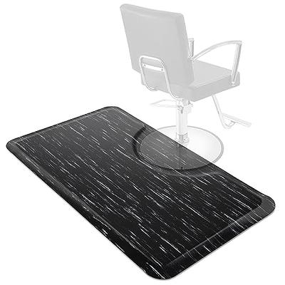 Saloniture 3 ft. x 5 ft. Salon & Barber Shop Chair Anti-Fatigue Floor Mat - Marble Rectangle - 1/2 in. Thick