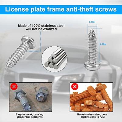 Standard Stainless License Plate Locking Fasteners