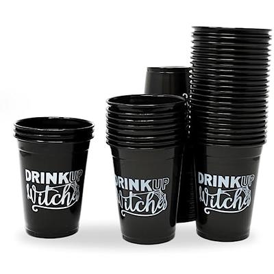 White 16 oz Plastic Cups for 50 Guests