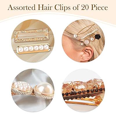 20 PCS Gold Hair Jewelry for Braids with Crystal
