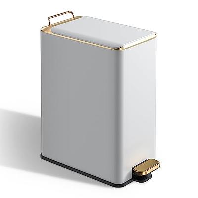 Toter Slimline 25 Gal. Graystone Square Trash Can