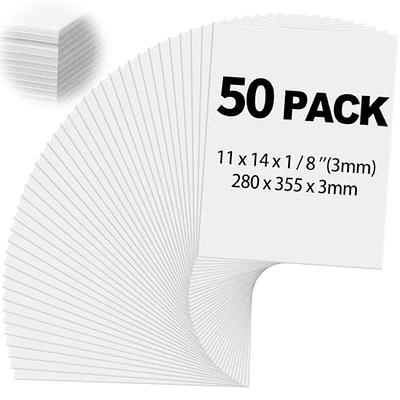 Frienda 50 Pack Foam Boards 11x14 Inch Foam Core Backing Board 1/8