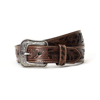 Brooks Brothers Men's Braided Cotton Leather Tab Belt