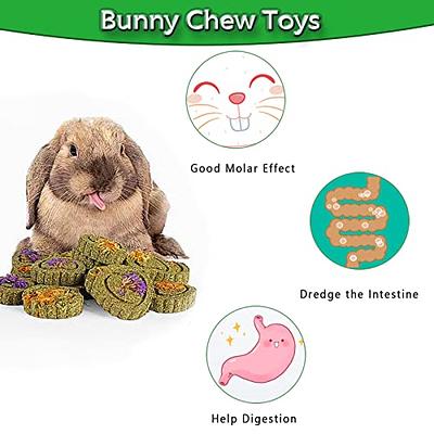 Rabbit Chew Toys, Hamster Chew Toys Set, Natural Bunny Chew Toys, Small  Pets Teeth Care Molar Exercise Bunny Toys for Rabbits, Guinea Pig, Hamster  and