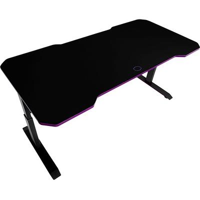 BYBLIGHT Havrvin 66-in. Wing-Shaped Black MDF Gaming Desk