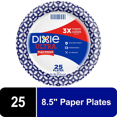 Dixie Disposable Paper Plates, Multicolor, 8.5 in, 100 Count 