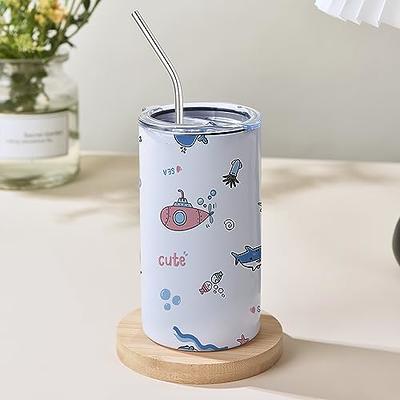 KEHUASW Funny Tumbler art Tumbler sharpen Aesthetic Tumbler  with Lids,Gifts for Daughters,Stainless Steel Tumbler with Lid and Straw  For Beach: Tumblers & Water Glasses