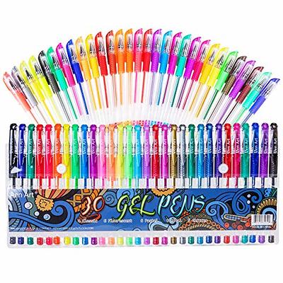 Glitter Glue Gel Pens for Kids, Bulk Set, 12 Rainbow Swirl Colors