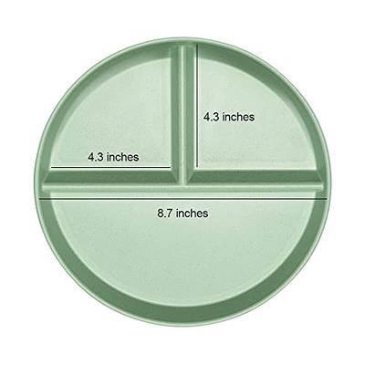 Portion Control Plates 10 Inch (4 Pack) Divided Plate Adults Plastic 3  Compartment Dinner Plate Perfect for Bariatric Diet Weight Loss Healthy  Eating