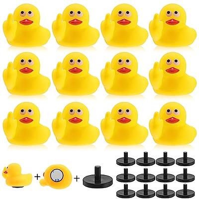 Lenwen 12 Set Middle Finger Rubber Ducks with Rubber Duck Mount