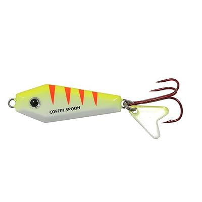 Northland Tackle Buck-Shot Coffin Ice Fishing Spoon, UV Electric