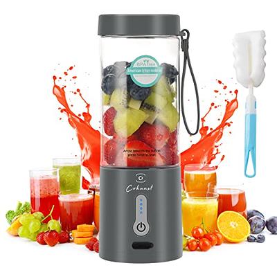 Portable Blender,Travel Blender,Mini Blender,Personal Blender for Shakes and Smoothies with 6 Blades,Baby Food,Fruit Juice for Great Mixing (Black)