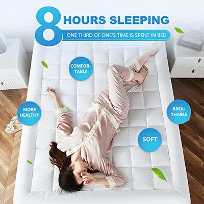 Shilucheng King Mattress Topper, Extra Thick Cooling Mattress Pad for Back  Pain, Breathable Fluffy Ultra Soft Pillow Top Down Alternative Fill