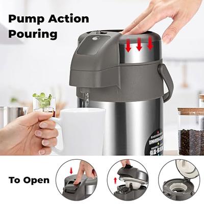 MegaChef 3L Stainless Steel Airpot, Hot Water Dispenser for Coffee and Tea