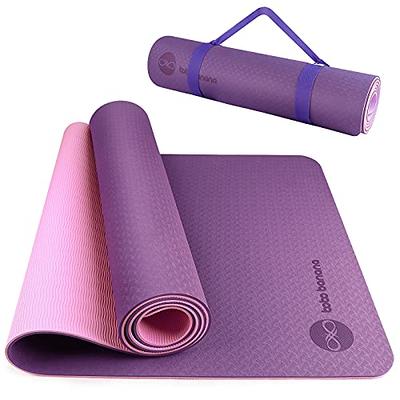 UMINEUX Extra Wide Yoga Mat 1/4 Thickness TPE Yoga Mats Non Slip, Navy Blue