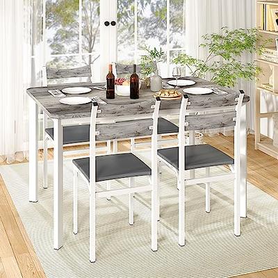 Lamerge Small Kitchen Table Set for 2, Industrial Dining Breakfast Table  and 2 Chairs, 3 Pieces Dining Table Set for Dining Room, Living Room