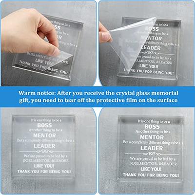 Engraved Crystal Boss Gifts for Women Men - Pretty Office Gifts