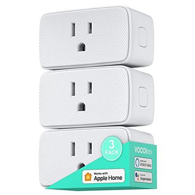 Smarthome Wireless Outlet Plugs Alexa Google Home Certified Compatible,  Smartphone App Enabled - WiFi Convenience, 3 Prong, 3 Pack, White