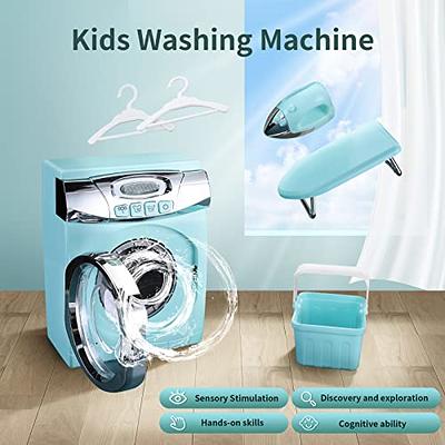 Washer Dryer - Realistic Pretend Play Appliance for Kids, Interactive Toy Washing Machine Laundry Accessories, Unique Toy, Ages 3+, Size: 1Set, Blue