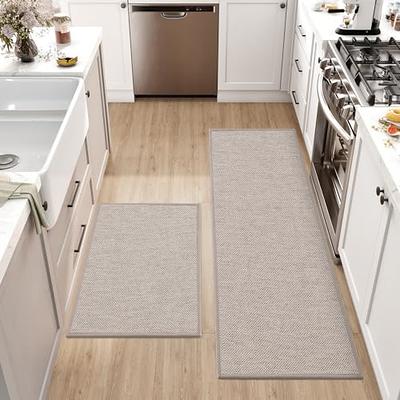 TIMO Kitchen Rug Set [2 PCS], Kitchen Mat 20x32 +20x47 Rubber Backing  Non Skid Machine Washable Kitchen Rugs and Mats, Absorbent L Shaped Soft  Kitchen Mats for Floor, Grey - Yahoo Shopping
