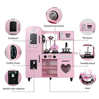 Mini Cute Pink Microwave Oven Pretend Role Play Toy For Children Role  Playing Kitchen Toys Set