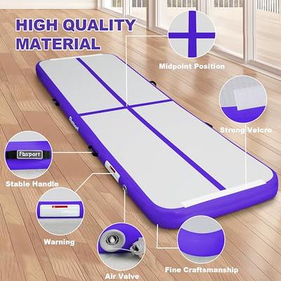 FBSPORT Inflatable Air Gymnastics Mat Training Mats 4/8 inches Thickness  Gymnastics Tracks for Home Use/Training/Cheerleading/Yoga/Water with Pump 