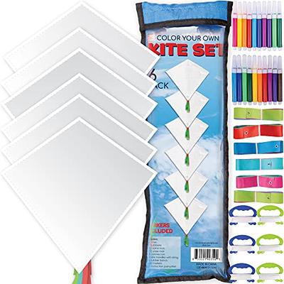 Hapinest Bulk (6 Pack) DIY Kite Making Party Pack Kit for Kids