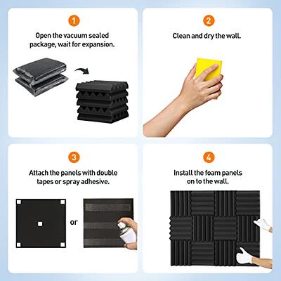 YDHTDLHC Acoustic Foam Panels 24 X 48 X 2 Egg Crate Foam Pad Sound Proof  Foam Panels Studio Foam Wall Panels Noise Dampening Foam Wedges Decoration