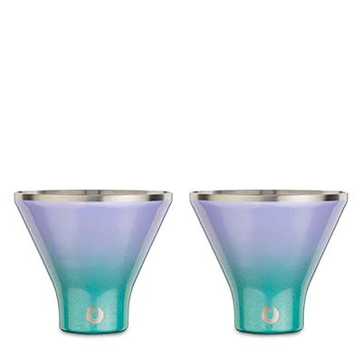 SNOWFOX Premium Vacuum Insulated Stainless Steel Martini Glass -Set of 2  -Martinis Stay Icy Cold -Stemless Cocktail Glasses -Elegant Home  Entertaining -Bold Beautiful Barware Set -8 oz -Mermaid - Yahoo Shopping