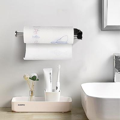 Paper Towel Holder Under Cabinet, Single Hand Operable Wall Mount