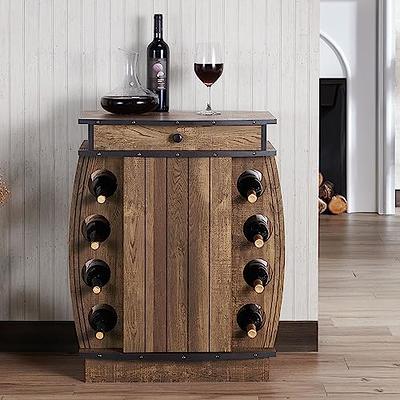 Compact Wine & Wine Glass Holder. Farmhouse Kitchen. Rustic. 