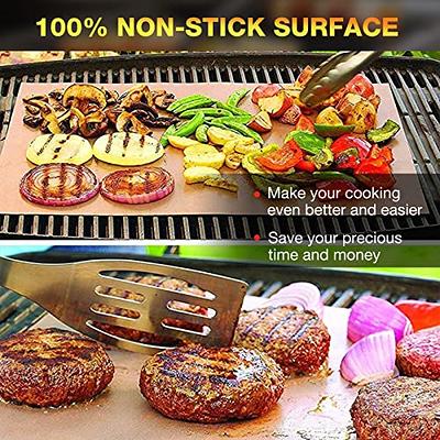 BBQ Reusable Mat-100% Non-Stick, Easy to Clean Grilling Sheet for Smokers