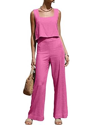  ROYLAMP Women's Casual 2 Piece outfits Square Neck