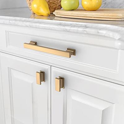 Amerdeco 6 Pack Brushed Brass Cabinet Pulls 5 Inch(128MM) Hole Centers  Kitchen Cabinet Handles Cabinet Hardware Kitchen Handles for Cabinets  Cupboard