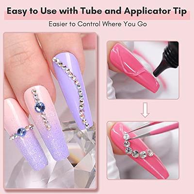 Rhinestone Nail Art Gems - Crystal Nail Diamond Gem Manicure Accessories  1pc Set