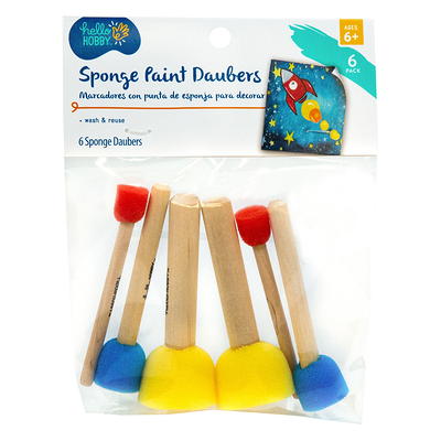 Hello Hobby Sponge Paint Dabbers, 6 Assorted Sponge Paint Brushes - Yahoo  Shopping