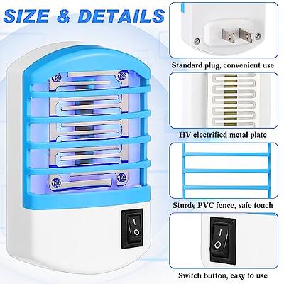 4 Pcs Bug Zapper Plug-in Electric Fly Pests Trap Indoor, Mosquito LED Light  for Patio, Bedroom, Kitchen, Office Electronic Insect Killer 