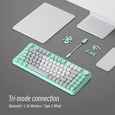 Newmen GM610 Pro Gaming Mechanical Keyboard Triple Mode BT5.0/2.4G/USB-C  RGB Backlit Ultra-Compact Mini Keyboard Hot-Swappable Wired/wiredless  Gaming