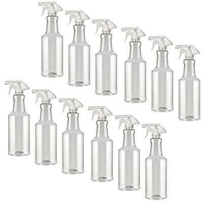 Clear PET Plastic 16 Oz Spray Bottle With Choice of Trigger Sprayer 