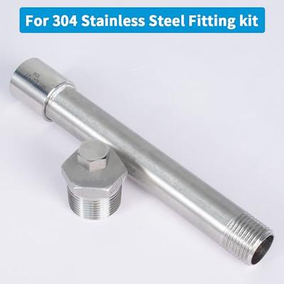 Beduan Stainless Steel Cast Pipe Fittings, 90 Degree Steet Elbow, 1/2  Female x 1/2 Female, Water Fuel Air