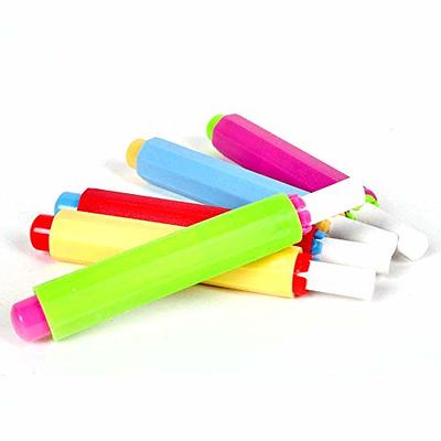 10 Pieces Colorful Plastic Chalk Holder Adjustable Chalk Clips with Storage  Case and 2 Pieces Magnetic Chalkboard Erasers for School Office Whiteboard