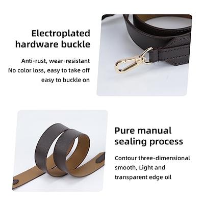Mini Purse Chain Strap Slim Wide 8mm Brown Leather Gold Hardware