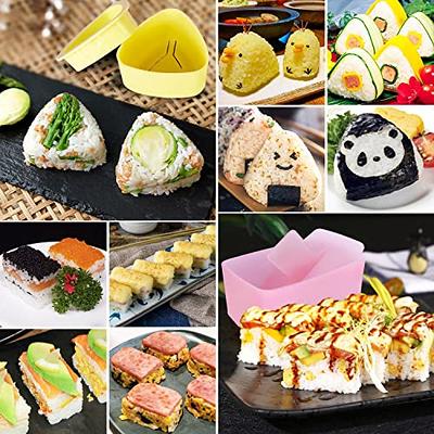 Sushi Making Kit, Upgrade Sushi Kit with Guide Includes Bazooka Roller,  Cutting Mold, Bamboo Mats, Musubi Maker, Onigiri Mold, Sushi Knife