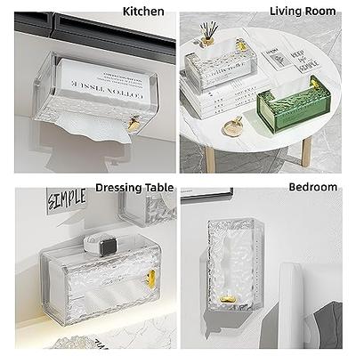 Shiny Tissue Box Elegant Napkin Holder for Living Room Bathroom Office Bar